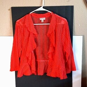 Women's Tangerine Lace Crop Top